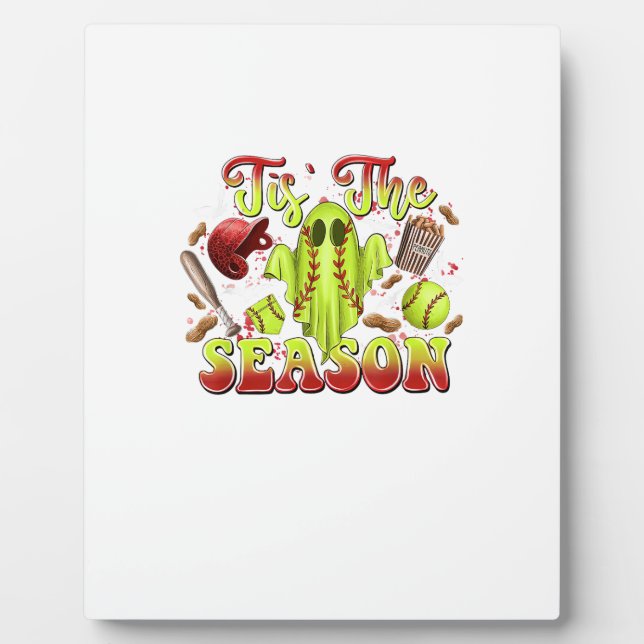 Spooky Softball Costume Funny Halloween Dies ist d Fotoplatte (Vorderseite)