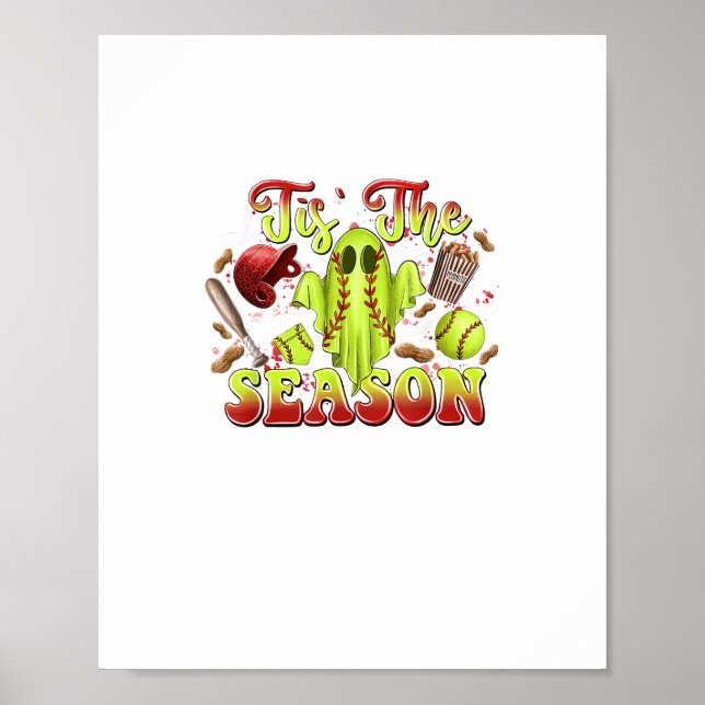 Spooky Softball Costume Funny Halloween Dies ist d Poster (Vorne)