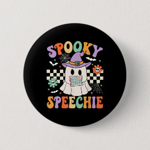 Spooky Speechie Speech Therapie Halloween Retro Sl Button