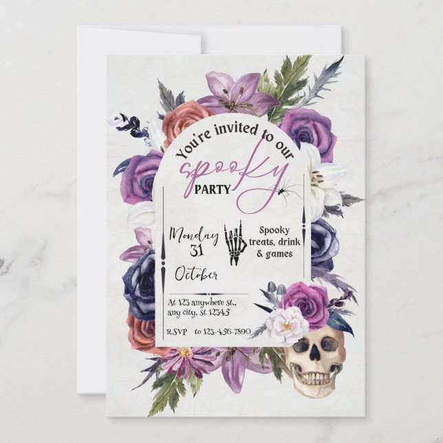 Spooky Spektakulär - Join Us, wenn Sie es wagen! Einladung (Vorderseite)