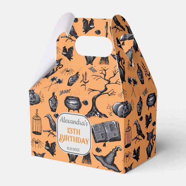 Spooky Spellband Halloween Geburtstagsparty Geschenkschachtel (Vorderseite)