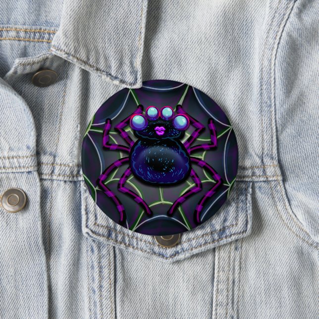 Spooky Spider Creepy Niedlich Button (Beispiel)