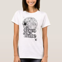 Spooky Spider Disco Babe Brautparty MOH Shirt