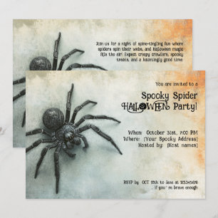 Spooky Spider Halloween-Party! Einladung