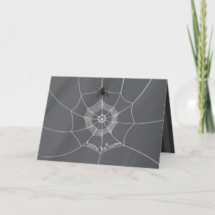 Spooky Spider in Spider Web Card Karte