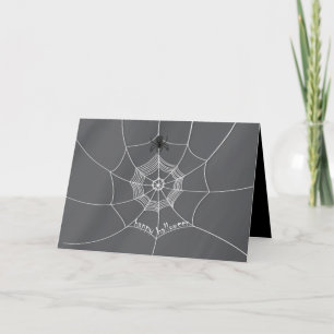 Spooky Spider in Spider Web Card Karte
