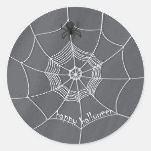 Spooky Spider spinnen glückliches Halloween-Web Runder Aufkleber