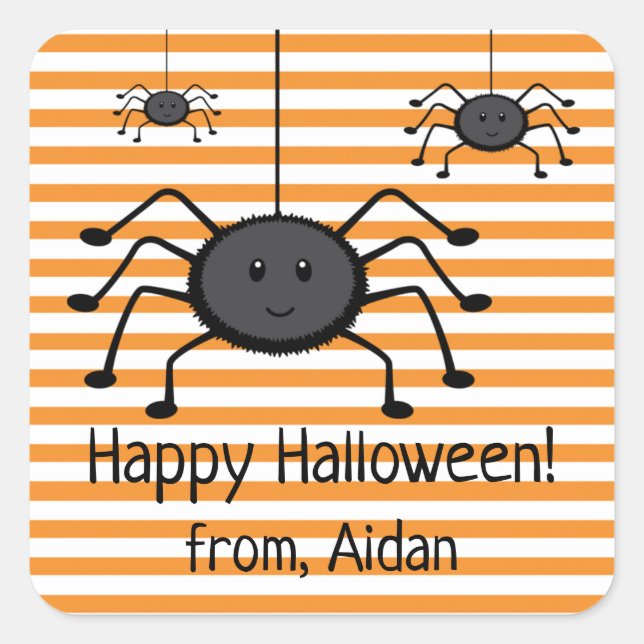 Spooky Spiders Halloween Sticker (Vorderseite)