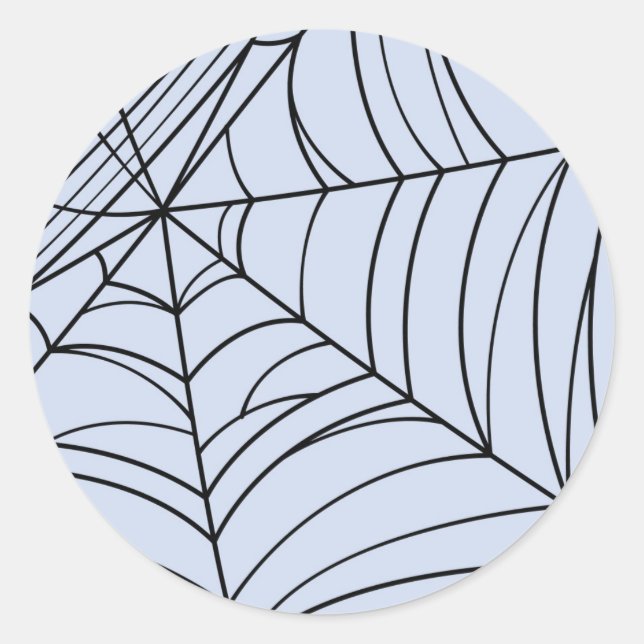Spooky Spiderwebes Creepy Halloween-Party Runder Aufkleber (Vorderseite)