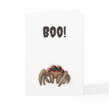 Spooky Spinne 'Boo'! Halloween-Karte