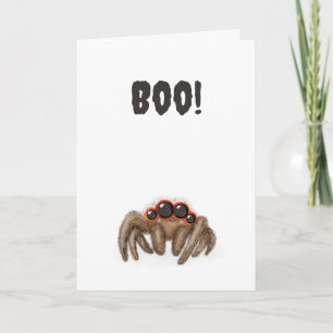 Spooky Spinne 'Boo'! Halloween-Karte Karte
