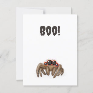 Spooky Spinne 'Boo'! Halloween-Postkarte Postkarte