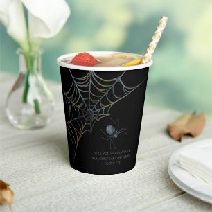Spooky Spinne und Spider Web Halloween Pappbecher