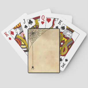 Spooky Spinnennetze Parchment und Black Spielkarten