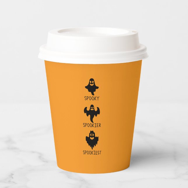 Spooky spookier spookiest pappbecher (Vorderseite)