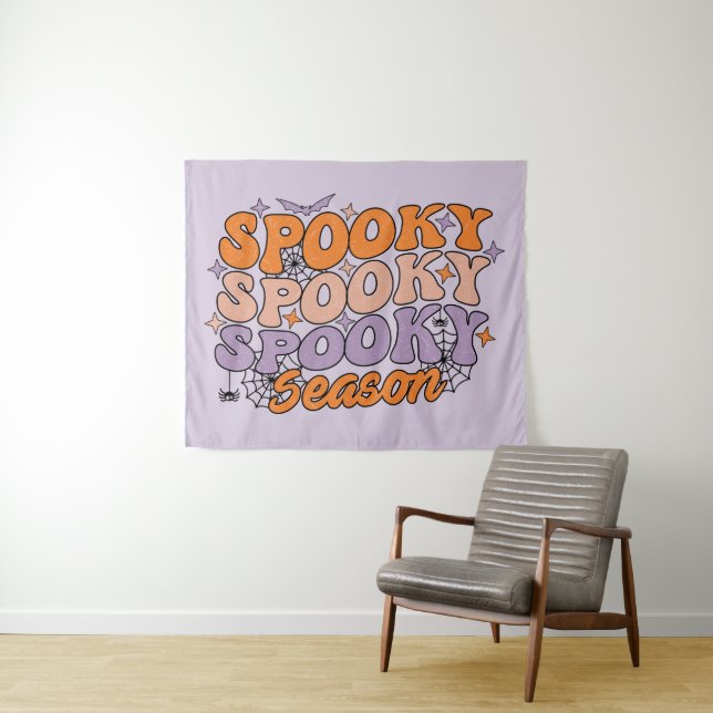 Spooky Spooky Season Wandteppich (Beispiel (Horizontal))