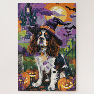 Spooky Springer Spanier Halloween Hexenkürbis Puzzle