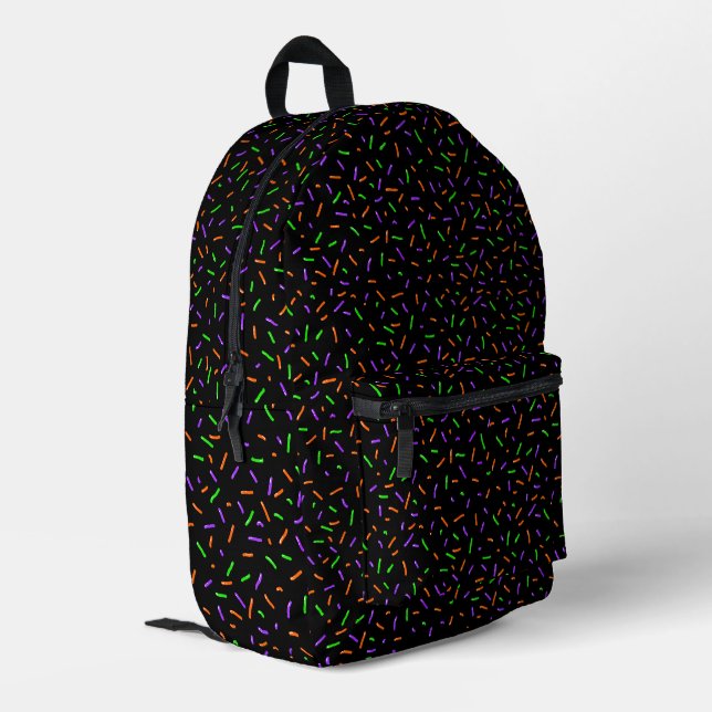 Spooky Sprinkles Bedruckter Rucksack (Rückseitige Ecke links)
