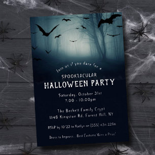 Spooky Spuk Forest Halloween-Party Real Folieneinladung