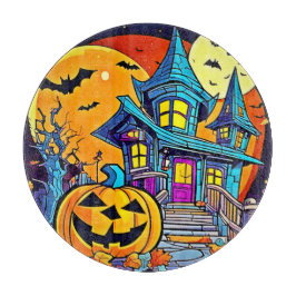 Spooky Spuk House Artwork Schneidebrett