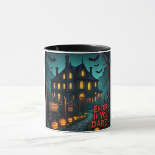 Spooky Spuk House & Bats Halloween Tasse