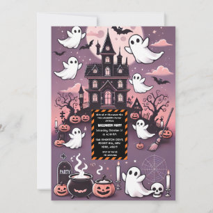 Spooky Spuk House Halloween Custom Ghost Theme Einladung