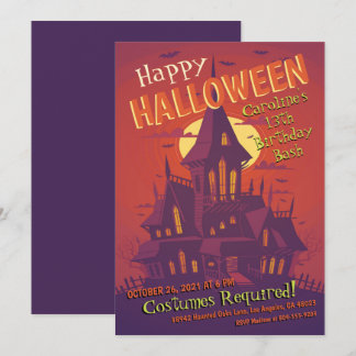 Spooky Spuk House Halloween Einladung