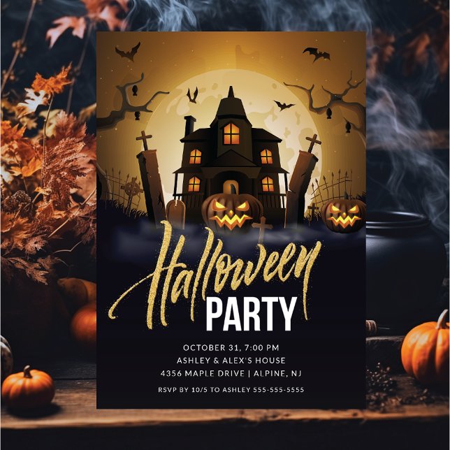 Spooky Spuk House Halloween Einladung (Von Creator hochgeladen)
