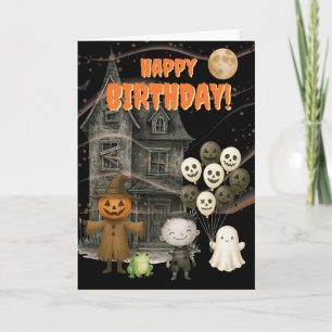 Spooky Spuk House Halloween Feiertagskarte
