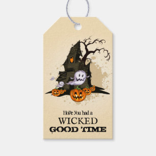Spooky Spuk House Halloween Gefallen Tags Geschenkanhänger