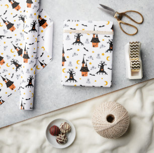 Spooky Spuk House Halloween Geschenkpapier