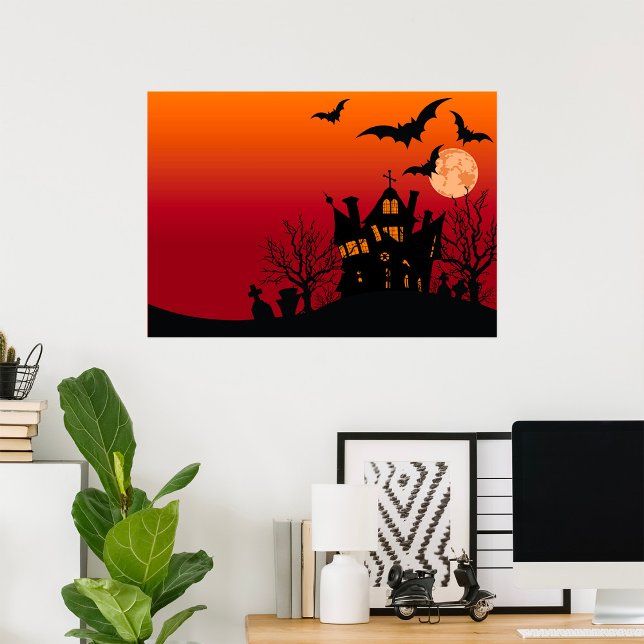 Spooky Spuk House Halloween Poster (Von Creator hochgeladen)
