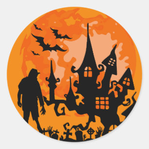 Spooky Spuk House Halloween Sticker