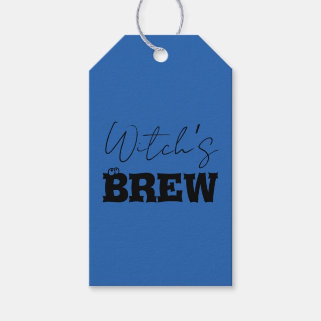 Spooky Spuk House & Hexe Silhouette | Geschenkanhänger (Vorderseite)