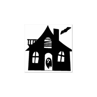 SpOoKy Spuk House Rubber Briefmarke Gummistempel