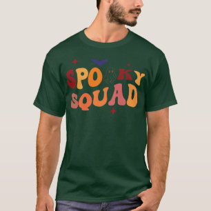 SPOOKY SQUAD Retro Groovy Cousin Crew Blumenghost T-Shirt