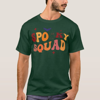 SPOOKY SQUAD Retro Groovy Cousin Crew Blumenghost T-Shirt