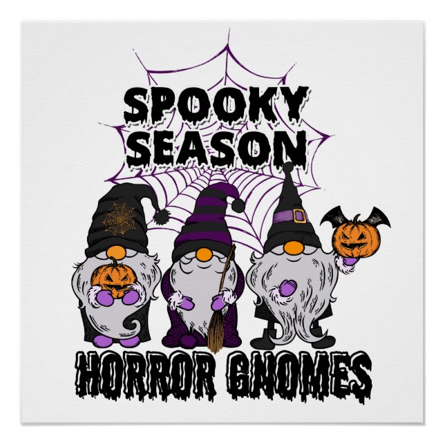 Spooky Squad Shirt| Gnome Halloween Poster (Vorderseite)