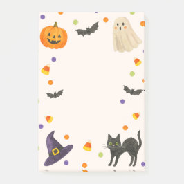 Spooky Stationery, Ghost & Pumpkin Post-it Klebezettel