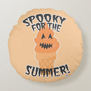 Spooky Summer Fun Summerween Cartoon Cone Rundes Kissen