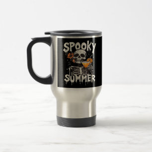 Spooky Summer Funny Meme Skeleton Kaffee Summerwee Reisebecher