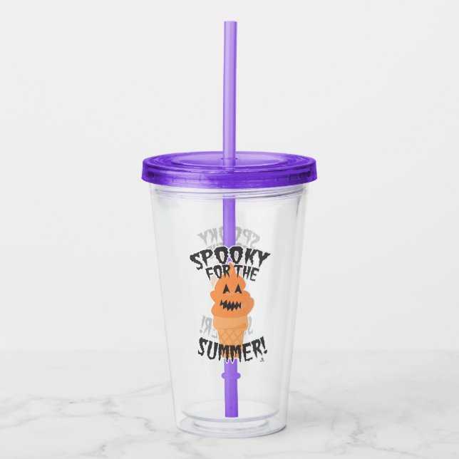  Spooky Summer Funny Summerween Cone Cartoon Acryltrinkbecher (Vorderseite)
