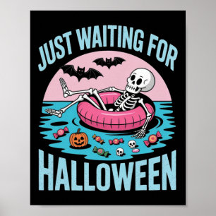 Spooky Summer Skeleton gerade Gewartet Kinder 1 Poster