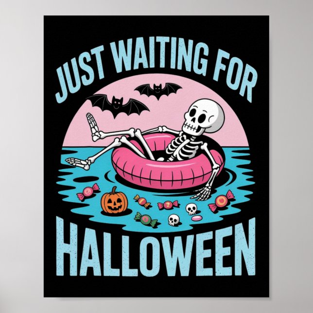 Spooky Summer Skeleton gerade Gewartet Kinder 1 Poster (Vorne)