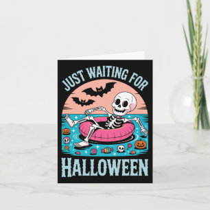 Spooky Summer Skeleton gerade Gewartet Kinder Karte