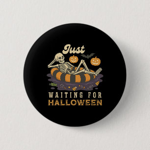 Spooky Summer Skeleton gerade zu Halloween Gewarte Button