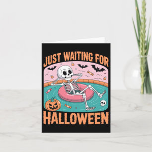 Spooky Summer Skeleton gerade zu Halloween Gewarte Karte