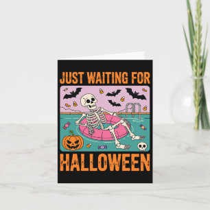 Spooky Summer Skeleton gerade zu Halloween Gewarte Karte