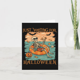 Spooky Summer Skeleton gerade zu Halloween Gewarte Karte