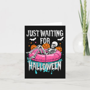 Spooky Summer Skeleton gerade zu Halloween Gewarte Karte